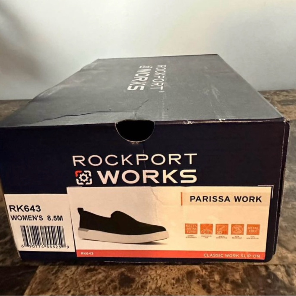 Women'sw Rockport Works Parissa Classic Steel Toe Non Slip, Slip-On
